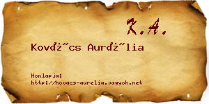 Kovács Aurélia névjegykártya